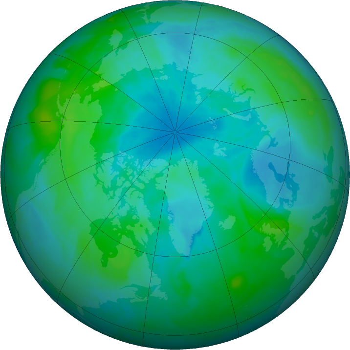 Arctic ozone map for 27 August 2011